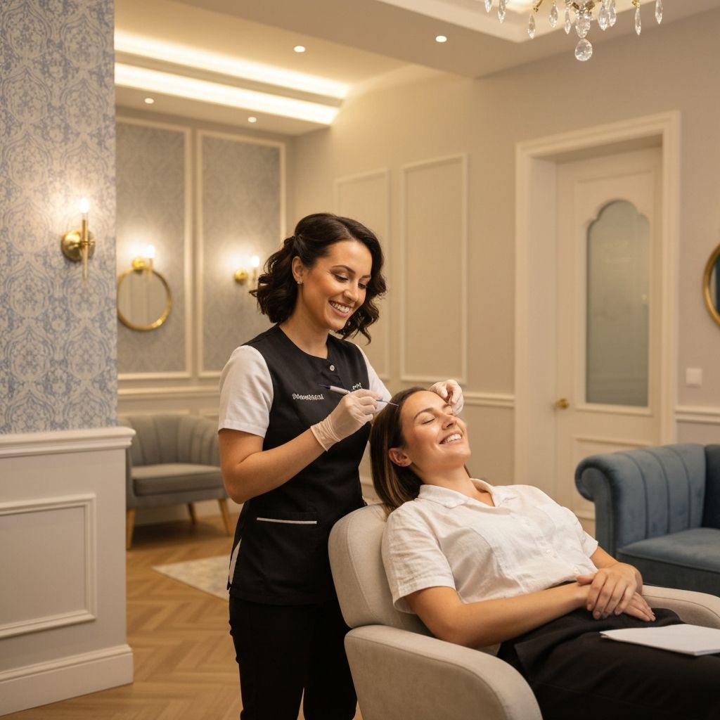 Threading treatment in progress