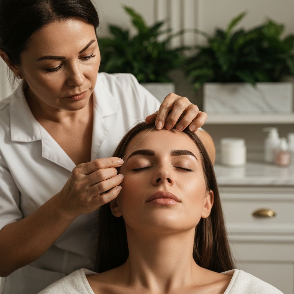 Professional threading treatment at The Threading Clubs